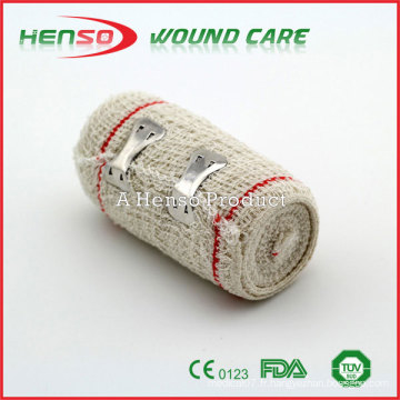 HENSO Hot Sale Elastic Red Line Cotton Crepe Bandage